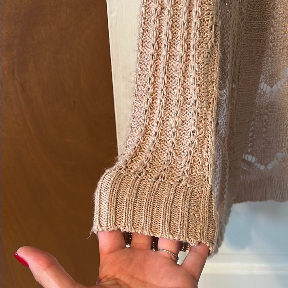American Rag Pink Open-Knit Cardigan Sweater - Picture 5 of 6